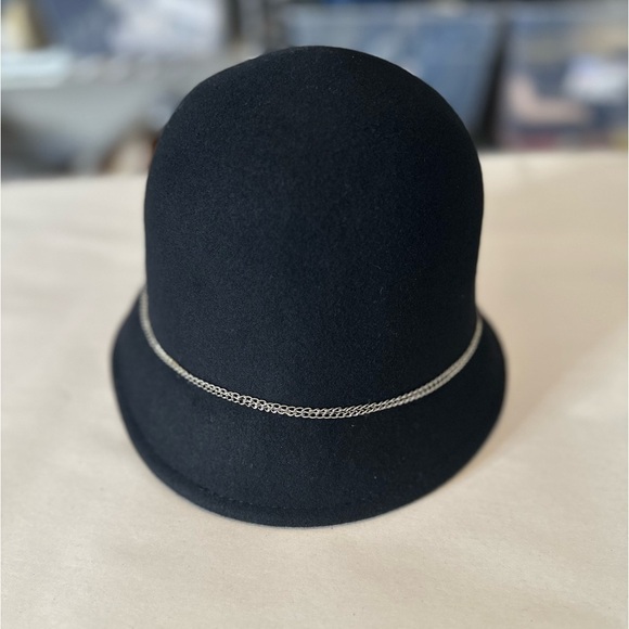 CK Calvin Klein Bucket Cap Ball Hat Black 100% wool - Picture 3 of 6